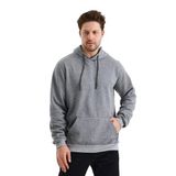 Monox Erkek Kapşonlu Muline 3 İplik Sweatshirt Siyah L