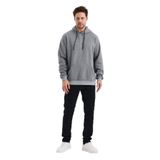 Monox Erkek Kapşonlu Muline 3 İplik Sweatshirt Siyah M