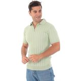 Monox Erkek Polo Yaka Fermuarlı Spor Yazlık Triko Tişort - Yeşil