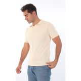 Monox Erkek Polo Yaka Spor Yazlık Triko Tişort - Bej