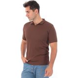 Monox Erkek Polo Yaka Spor Yazlık Triko Tişort - Kahve