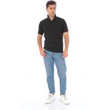 Monox Erkek Polo Yaka Spor Yazlık Triko Tişort - Siyah