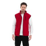 Monox Erkek Tam Fermuarlı Spor Polar Yelek Kırmızı L