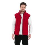 Monox Erkek Tam Fermuarlı Spor Polar Yelek Kırmızı XL