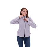 Monox Kadın Slim Fit Tam Fermuarlı Polar Ceket, Gri, 2XL