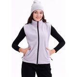 Monox Kadın Slim Fit Tam Fermuarlı Polar Yelek - Gri