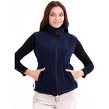 Monox Kadın Slim Fit Tam Fermuarlı Polar Yelek - Lacivert