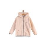 Monox Lastik Manşetli Fermuarlı Kapüşonlu Çocuk Unisex Polar Ceket - 5 - 6 Yaş - Bej