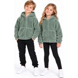 Monox Unisex Çocuk Kapüşonlu Peluş Ceket - 9 Yaş - Yeşil
