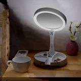 Monozone 10X Katlanabilir Makyaj Aynası Çift Taraflı Usb Vanity Led Işıklı Büyüteçli Ayna Make Up