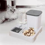 Monozone 2in1 Otomatik Evcil Hayvan Mama Su Kabı Kedi ve Köpek Mama Su Sebili 750G Mama 1l Su - Beyaz