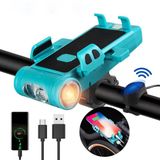 Monozone 5İn1 Bisiklet Feneri Şarjlı Telefon Tutucu+Korna +Sis Farı 3500Mah Powerbank Scooter Lambası