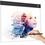 Monozone A3 LED Işıklı Çerçeve Çizim Tableti Dijital Grafik Sanat Animasyon Eskiz Çizim Kopyalama - Beyaz