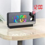 Monozone Aynalı Projeksiyon Saat Renkli Ekran Çalar Saat,Takvim,Sıcaklık 180°Dönebilen Yansıtmalı