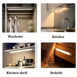Monozone Kablosuz Led Gece Lambası 40Cm Hareket Sensörlü Işık Gece Lambası Mutfak Tezgah Yatak Odası Gardırop Merdiven Arka Işık Taşınabil