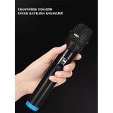 Monozone V-102 Vhf Kablosuz Mikrofon Profosyonel Cami Okul Otobüs Sunum Düğün Alıcılı El Mikrofonu Karaoke Digital Ekran