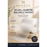 Monrize Concept 1. Kalite Balonlu Naylon Patpat 20x10 Metre Eşya Koruma Ambalaj Naylonu Pat Pat Kargo Paketleme 40 Gr