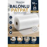 Monrize Concept 50 cm x 25 Metre 40 Gr Balonlu Patpat | Baloncuklu Naylon Ambalaj Patpatı | Kargo Paketleme Koruyucu Patpat | Darbe Emici Şeffaf Patpat