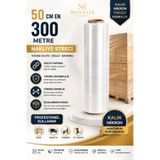 Monrize Concept 50 Cm x 300 Metre Nakliye Streç Film Kalın Mikron Şeffaf Palet Sarma Streçi Paketleme Ambalaj Streçi Güçlü Esnek Dayanıklı