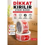 Monrize Concept Dikkat Kırılır Fragile Koli Bandı 45 mm x 100 Metre Güçlü Yapışkanlı Uyarı Ambalaj Bandı 1 ADET