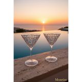 Monrize Concept Kırılmaz Polikarbon 2'li Martini Kokteyl Bardağı 300 ml Stone Serisi A Sınıf Kristal Görünümlü Lüks Kadeh Otel Kafe Bar