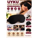 Monrize Concept Siyah Uyku Göz Bandı Spa Masaj Meditasyon Yoga İçin Işık Engelleyici Yumuşak Göz Maskesi Seyahat Uyku Bandı
