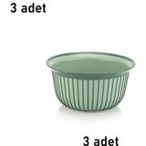 Mons 3 Adet Kase Qlux 500 ml Bpa Içermez Kase Kuruyemiş Meyve Sofra Sunum Salata Kasesi BSF-00968 - Yeşil