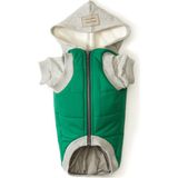 Mons Bons x Bassigue Yeşil Puffer Köpek Montu - XS