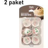 Mons Qlux 2 paket Kağıt Kek Kalıbı Kek Kapsülü Browni Kek Turtra Elips Kek Kalıbı - Mini
