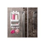Mons Qlux Banyo Köşesi Asılabilir Duşakabin Rafı Vidalı Yapışkanlı Şampuanlık L-00287