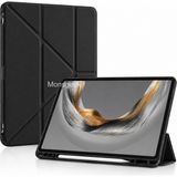 Monsgeek Honor Pad X8B / X8A 11INÇ Uyumlu Kapaklı Standlı Kalem Bölmeli Darbelere Dayanıklı Tablet Kılıfı - Siyah