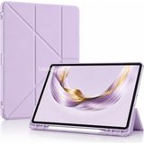 Monsgeek iPad Air 11 Inç M4 2026/M3 2025/M2 2024 Uyumlu Kapaklı Standlı Kalem Bölmeli Darbelere Dayanıklı Tablet Kılıfı - Lila