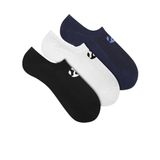 Monsieur 181904-BWN Chaussette No Show Black White Blue Çok Renkli 3'lü Unisex Çorap