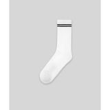 Monsieur CUN103-001 Beyaz Chaussette Çizgili Unicolor Havlu Erkek Çorap