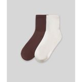 Monsieur UHH105-001 Beyaz Chaussette Unicolor Half Havlu 2'li Kadın Çorap