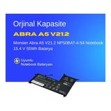 Monster Abra A5 V21.2 NP50BAT-4-54 Notebook 15.4 V 55Wh Batarya – Orjinal Uyumlu, Yüksek Performanslı