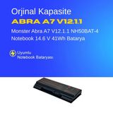 Monster Abra A7 V12.1.1 NH50BAT-4 Notebook 14.6 V 41Wh Batarya – Orjinal Uyumlu, Yüksek Performanslı