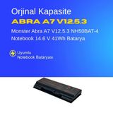 Monster Abra A7 V12.5.3 NH50BAT-4 Notebook 14.6 V 41Wh Batarya – Orjinal Uyumlu, Yüksek Performanslı