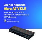 Monster Abra A7 V12.5 NH50BAT-4 Notebook 14.6 V 41Wh Batarya – Orjinal Uyumlu, Yüksek Performanslı