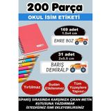 Monster Araba Kalem Defter Okul Etiketi Kişiye Özel Isim Yazılabilen Etiket - 200 Adet