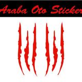 Monster, Canavar Pençesi Araba Sticker (2 Adet)