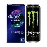 Monster Enerji İçeceği & Durex Maraton Geciktiricili Prezervatif Monster Enerji İçeceği & Durex Maraton Geciktiricili Prezervatif 2 Adet