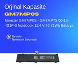 Monster GM7MP0S - GM7MP7S 00-13-4S1P-0 Notebook 11.4 V 46.71Wh Batarya – Orjinal Uyumlu, Yüksek Performanslı