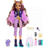 Monster High Ana Karakter Bebekler HPD53 - Sırt Çantalı Clawdeen Wolf HRP65 - Mor