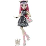 Monster High Koleksiyon - Repro Rochelle JHK57 | Günlüğü, Bebek Standı ve Evcil Dostu ile Monster High Boo-Riginal Creeproduction Rochelle Goyle Bebek