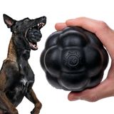 Monster K9 Dog Toys Ultra Dayanıklı Köpek Topu - ABD'de Üretilmiştir - Süper, Aşırı, Agresif Çiğneme Makineleri için Etkileşimli, Sert, Güçlü Çiğneme ve Getirme Oyuncağı - Ağır Hizmet Doğal Kauçuk - Orta/Büyük Köpekler -