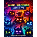 Monster Maker Sketch Pad: Fantasy Drawing Notebook for Gamer Kids Ages 7–12 | 100 Blank Pages | Large 8.5" x 11" Sketchbook
