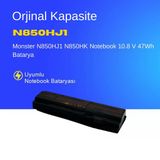 Monster N850HJ1 N850HK Notebook 10.8 V 47Wh Batarya – Orjinal Uyumlu, Yüksek Performanslı