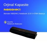 Monster N850HK1 Notebook 10.8 V 47Wh Batarya – Orjinal Uyumlu, Yüksek Performanslı