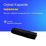 Monster N855HK Notebook 10.8 V 47Wh Batarya – Orjinal Uyumlu, Yüksek Performanslı